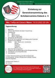 Einladung zur Generalversammlung